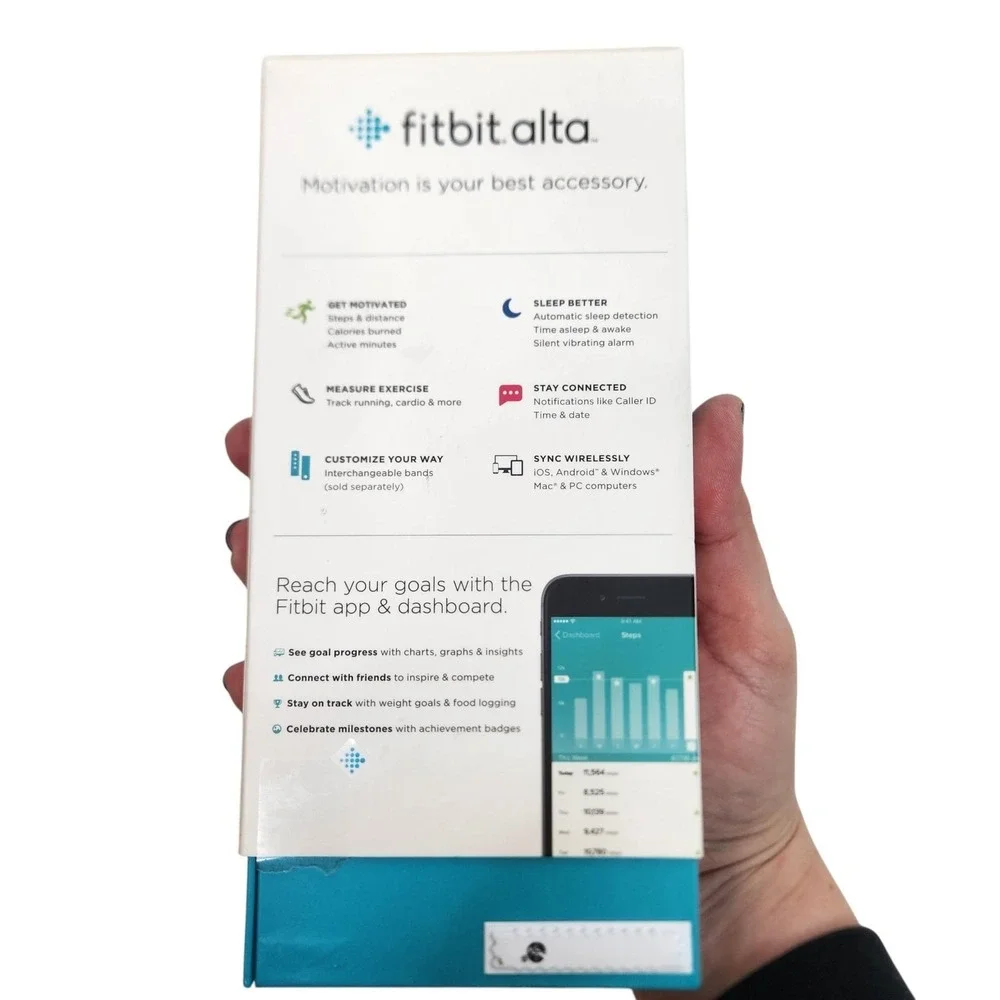 Fitbit Alta Fitness Wristband Activity Tracker Black Size S IOS Android